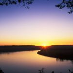 Panorama to illustrate dating in rising sun