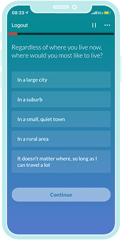 eharmony test question example screenshot