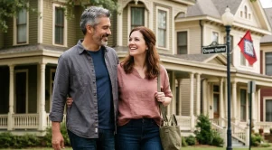 A man and a woman on a date in the quapaw quarter, arkansas